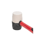 Киянка резиновая Kranz KR-12-8154 680 г, черно-белая резина, фибергласовая рукоятка, фото3