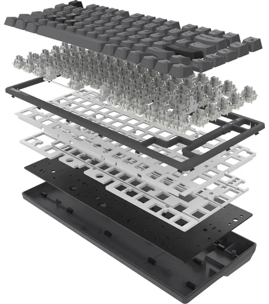 Клавиатура A4Tech Bloody MS76 проводная, USB Type-A, темно-серый
