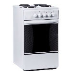 Плита электрическая Flama AE 1401 W белый, конфорок 4 шт, духовка 50 л, 50 см x 85 см x 60 см, фото 1