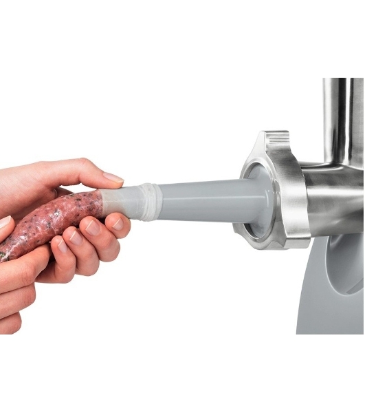 Мясорубка электрическая Bosch MFW 66020 белый/серый, 1800 Вт, 3.0 кг/мин, реверс, защита от перегрузки, насадки - 5