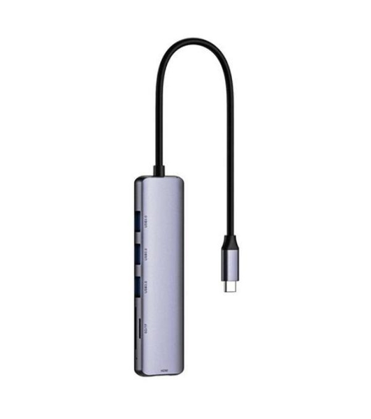 USB-концентратор Netac WF14, USB Type-C, USB/HDMI/MicroSD/SD, USB