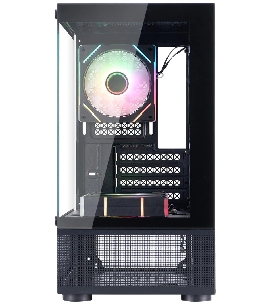 Компьютерный корпус 1STPLAYER MIKU Mi2-A ARGb черный mATX 3x120мм ARGb fans Mi2-A-BK-2FC7R-1FC7