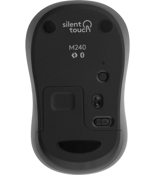 Мышь беспроводная Logitech M240 SILENT графитовый, 4000 dpi, Bluetooth, кнопки - 3