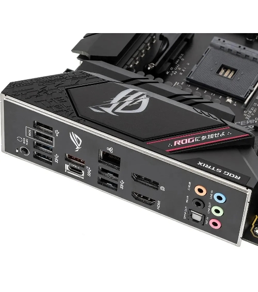 Материнская плата ASUS ROG STRIX B550-F GAMING, AM4, AMD B550, 4xDDR4, 6xSATA, 2xM.2, 1xPCI-E 3.0 x16, 1xPCI-E 4.0 x16, 3xPCI-E x1, 1xDP, 1xHDMI, 1x 2.5Gb LAN, 1xUSB 3.2 Gen 2, 4xUSB 3.2 Gen 1, 2xUSB 2.0, 5x3.5 мм, 7.1, ATX