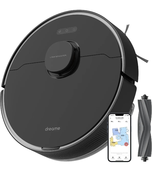 Робот-пылесос Dreame D10S Pro черный, 5200 мА·ч Li-Ion, уборка сухая/влажная, пылесборник контейнер 0.57 л