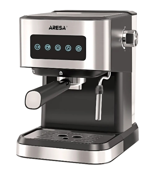 Кофеварка рожковая ARESA AR-1612 черный, исп. кофе - молотый, 1,5 л, 1100 Вт, 15 бар