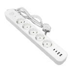 Удлинитель 5х5 м IP20 2USB 2.4А+2type-C LUX 1.5 кв.мм EKF UBA-LUX-505-TC, фото 1