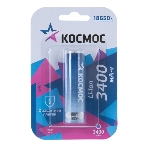 Аккумулятор Li-ion 18650 3400 мАч с защитой (блист.1шт) Космос KOC18650Li-ion34PBL1, фото5