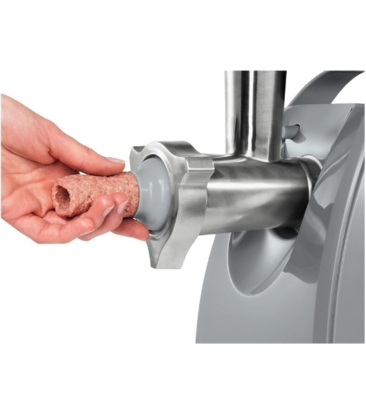 Мясорубка электрическая Bosch MFW 66020 белый/серый, 1800 Вт, 3.0 кг/мин, реверс, защита от перегрузки, насадки - 5