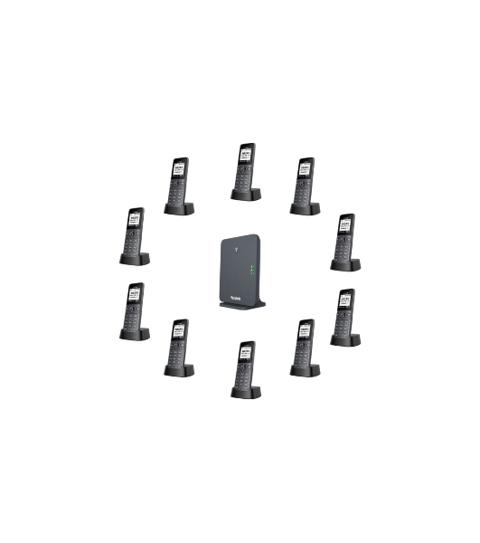 Беспроводная телефонная IP-DECT-система YEALINK W71P (база W70B+трубка W71H) до 10 SIP-аккаунтов, до 10 трубок на базу, до 20 вызовов, шт