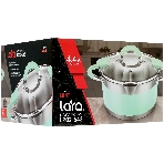 Кастрюля Lara LR02-543 MINT 22x12 см, 4,4 л, носик, индукционное дно, крышка с бортом, полипропилен, силикон, нержавеющая сталь, фото7