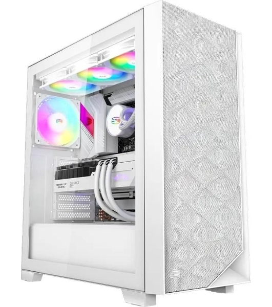 Компьютерный корпус PCCooler C3D510 WH ARGb, Tempered Glass Full Tower, White, TG, 0.7 SPCC, 3x120мм ARGb E-ATX, ATX, mATX, mITX 170/390/410мм 2x2.5', 2x3.5', 7xPCI 2xUSB-A 3.0 454.8x220x490.6мм