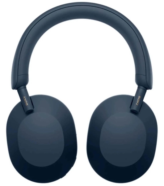 Беспроводные/проводные наушники Sony WH-1000XM5 синий, полноразмерные, Bluetooth + проводной, активное шумоподавление, до 30 ч