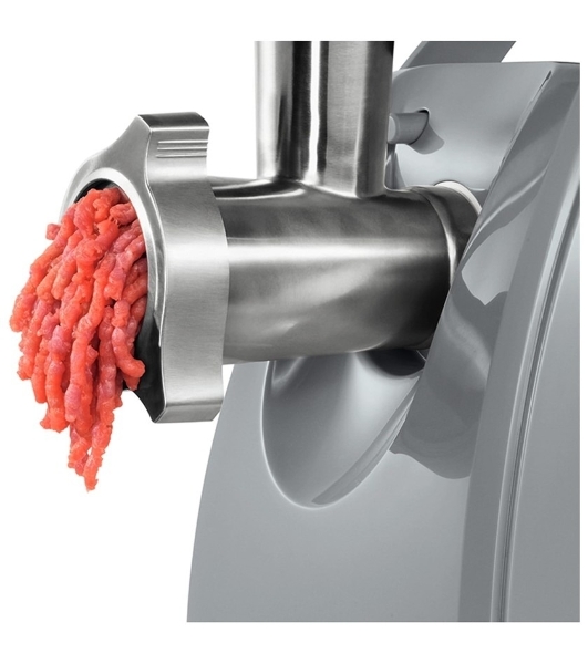 Мясорубка электрическая Bosch MFW 66020 белый/серый, 1800 Вт, 3.0 кг/мин, реверс, защита от перегрузки, насадки - 5