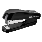 Степлер Silwerhof 401077-01 24/6 (20 листов) черный, 50 скоб, пластик закрытый, коробка, фото 1