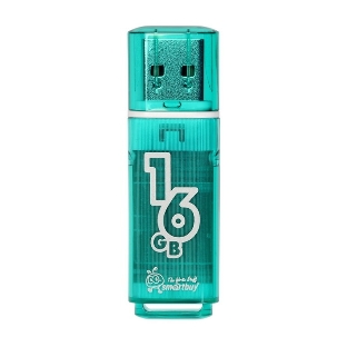 Флешка USB Smartbuy Glossy series Green (SB16GBGS-G), 16Gb, USB 2.0, R/W 25/15, зеленый