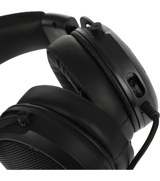 Гарнитура Acer AHW120 чёрный, проводная, USB, подсветка