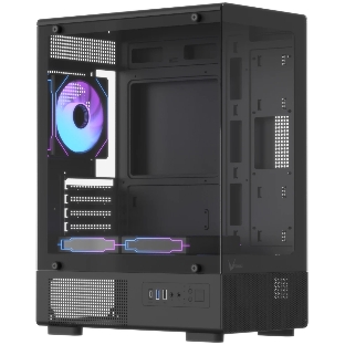 Корпус Formula Crystal Z1CM v2 черный без БП mATX 5x120мм 1xUSB3.0 audio bott PSU