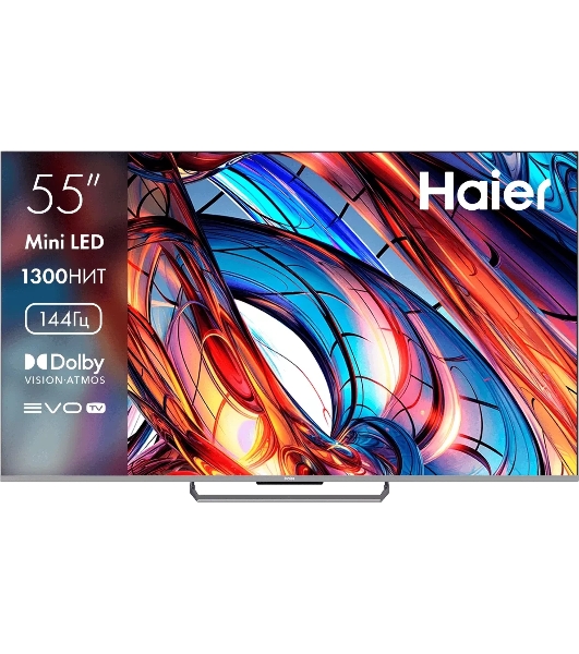 Телевизор Haier 55' DH1VVYD03RU серый Mini LED UHD 144Hz Smart TV Android TV  3GB/32GB