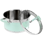 Кастрюля LARA LR02-544 MINT 24x13 см, 5,7 л, носик, индукционное дно, крышка с бортом, нержавеющая сталь, фото3