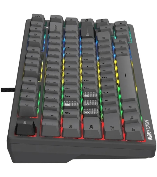 Клавиатура A4Tech Bloody MS76 проводная, USB Type-A, темно-серый