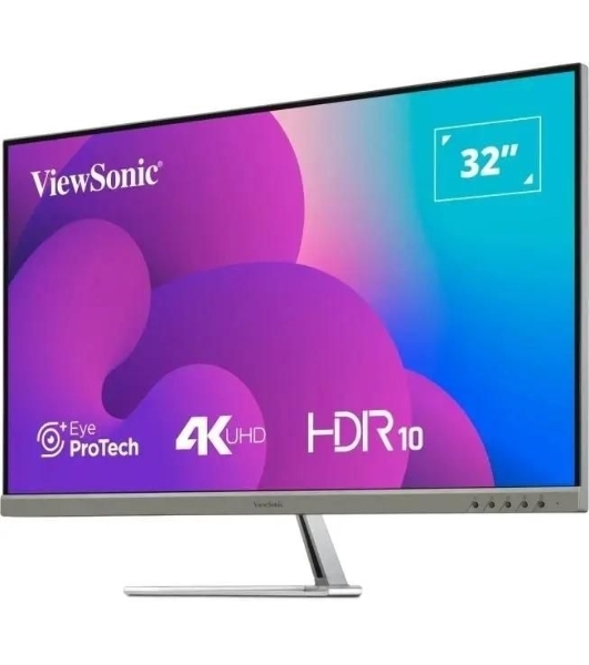 Монитор ViewSonic 31.5' VX3276-4K-MHD-2 серебристый VA LED 16:9 HDMI M/M матовая 350cd 178гр/178гр 3840x2160 60Hz DP 4K 6.9кг