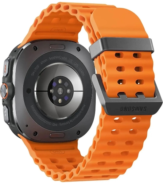 Умные часы Samsung Galaxy Watch Ultra 2025 1.5' Super AMOLED, 4G LTE, IP68, черный / оранжевый