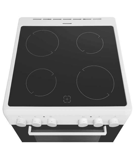 Плита электрическая Maunfeld MEC65CW07 белый, конфорок 4 шт, духовка 60 л, 60 см x 85 см x 60 см