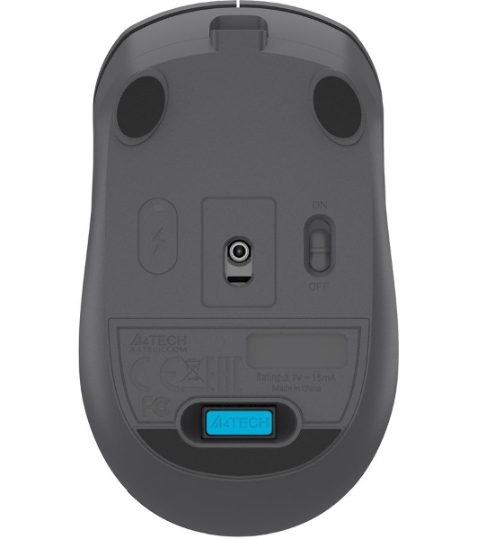 Мышь беспроводная A4Tech Fstyler FG15C Air2 серый, 1200 dpi, радиоканал, USB, кнопки - 3