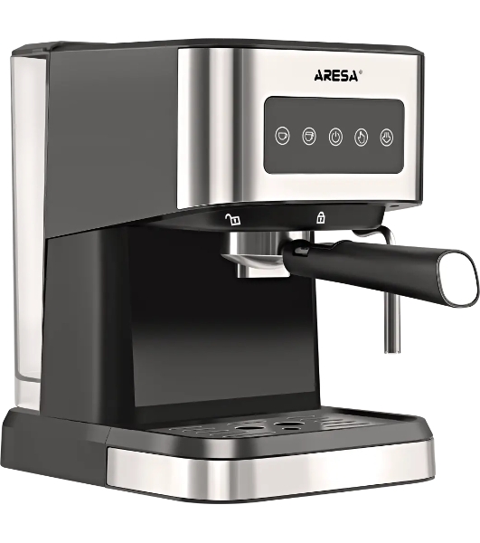 Кофеварка рожковая ARESA AR-1612 черный, исп. кофе - молотый, 1,5 л, 1100 Вт, 15 бар