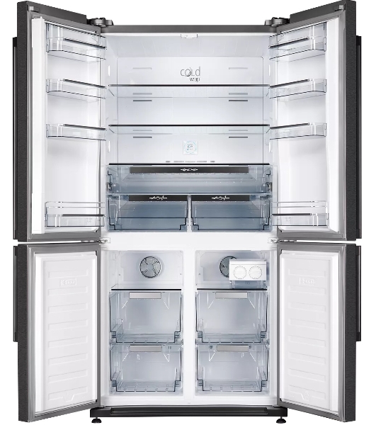 Холодильник Kuppersberg NMFV 18591 DX темный металл трехкамерный 390/170л морозилка снизу, No Frost, Side by Side