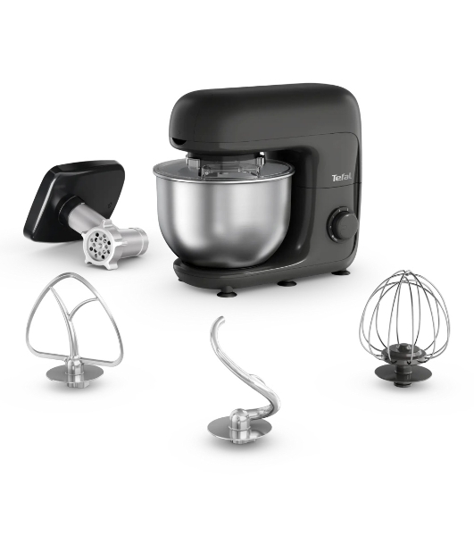 Кухонная машина Tefal Bake Essential QB161H38, черный/серебристый