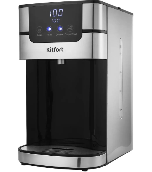 Термопот Kitfort КТ-2501 4 л, 2618Вт, черный/серебристый
