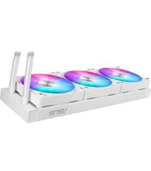 Жидкостная система охлаждения ASUS MAX GAMING LC 360 ARGB LCD WHT белый, алюминий/медь, 2500 об/мин, 35.5 дБ, 4 pin