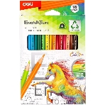 Карандаши цветные Deli EC113-18 Enovation, трехгранный профиль, пластик 18 цветов, коробка с европодвесом (18шт), фото4