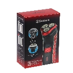 Электробритва Sakura SA-5414RB красно-черный(Бритва электрическая, сухое бритье, работа от аккумулятора. 3 бреющие головки. Индикатор заряда батарейки. Защитная крышка. Щеточка для очистки.), фото4