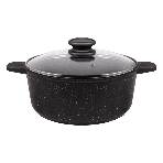 Кастрюля Maunfeld GALAXITE MF24GLX01CR 24 см, 4 л из литого алюминия со стеклянной крышкой, фото 1