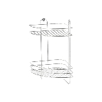 Полка угловая двухъярусная Рыжий кот Vento Plus 23*23*41,5 см хром (310848), фото 1