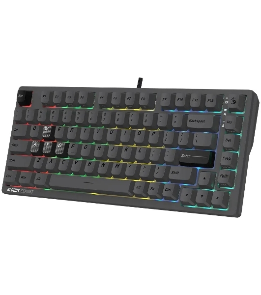 Клавиатура A4Tech Bloody MS76 проводная, USB Type-A, темно-серый