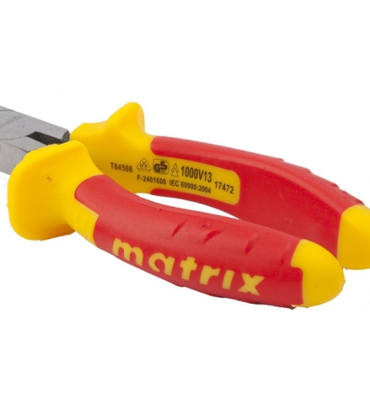 Длинногубцы Matrix изогнутые insulated 160 мм, двухкомпонентные рукоятки