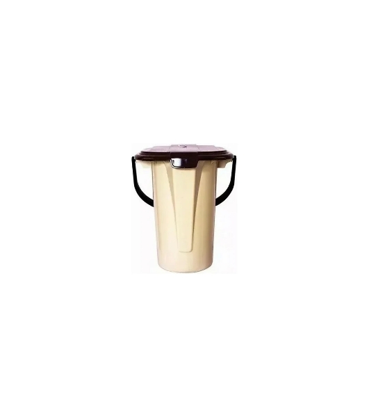 Ведро-туалет 19л бежевый/коричневый ЭлБЭТ (83192)
