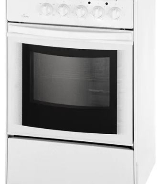 Плита электрическая Flama AE 1401 W белый, конфорок 4 шт, духовка 50 л, 50 см x 85 см x 60 см