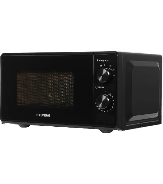 Микроволновая печь Hyundai HYM-M2045 черный, 20 л, 700 Вт, переключатели - поворотный механизм