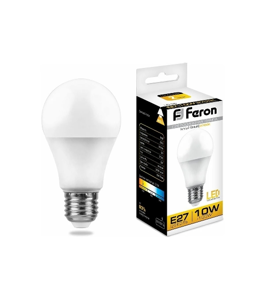 Лампа светодиодная Feron LB-92 10W 230V E27 2700K A60