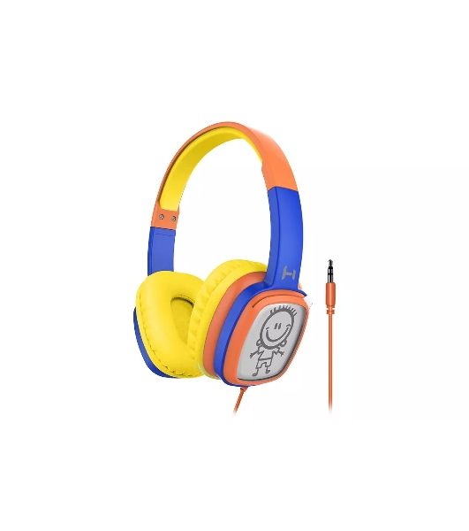 Проводные наушники Harper KIDS HN-302 оранжевый/синий, накладные, проводной