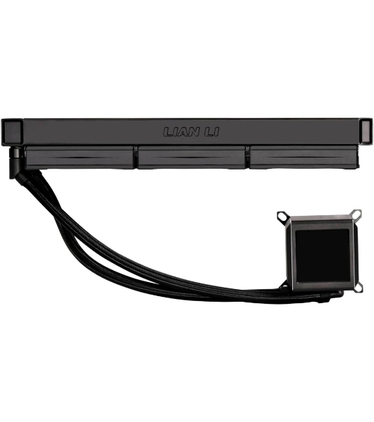 Система жидкостного охлаждения Lian Li GA II LCD 360 Black, 360 мм, 3x120 мм, 300-2450 об/мин, 30 дБ, 4-pin PWM, ЖК-дисплей, ARGB, черный