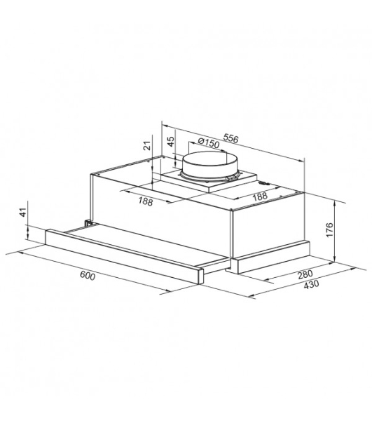 Вытяжка встраиваемая Zigmund & Shtain K 017.6 W белый, 60 см, 700 куб. м/ч, 51 дБ