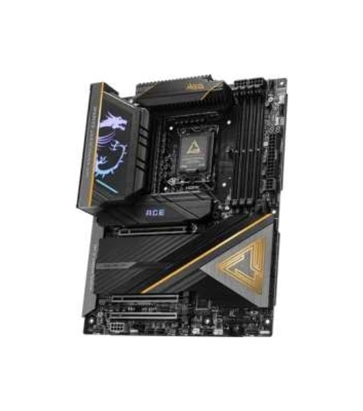 Материнская плата MSI MEG Z890 ACE, LGA 1851, Intel Z890, 4xDDR5, 4xSATA, 5xM.2, 1xPCIe 5.0 x16, 1xPCIe 5.0 x8, 1xPCIe 4.0 x4, 1xHDMI, 1x 10Gb LAN, 11xUSB-A 3.2 Gen 2, 2xUSB-C 3.2 Gen 2, 2xThunderbolt 4, 2x3.5 мм, 7.1, ATX