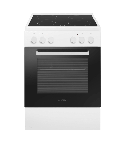 Плита электрическая Maunfeld MEC65CW07 белый, конфорок 4 шт, духовка 60 л, 60 см x 85 см x 60 см