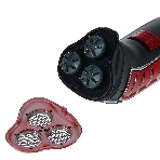 Электробритва Sakura SA-5414RB красно-черный(Бритва электрическая, сухое бритье, работа от аккумулятора. 3 бреющие головки. Индикатор заряда батарейки. Защитная крышка. Щеточка для очистки.), фото7